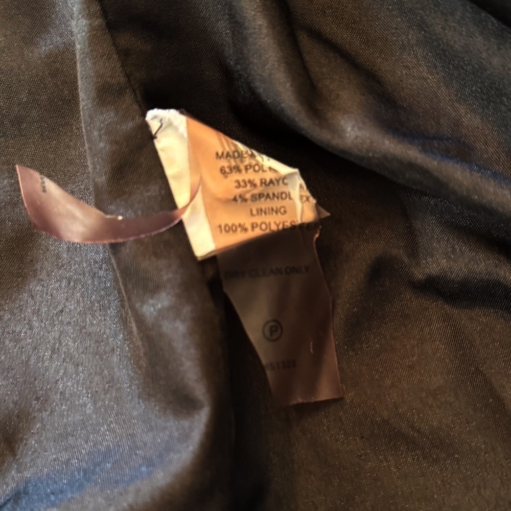 Vince Camuto Black Open Front Blazer Jacket Zip Pocket Career Work Office Womens - Picture 3 of 13
